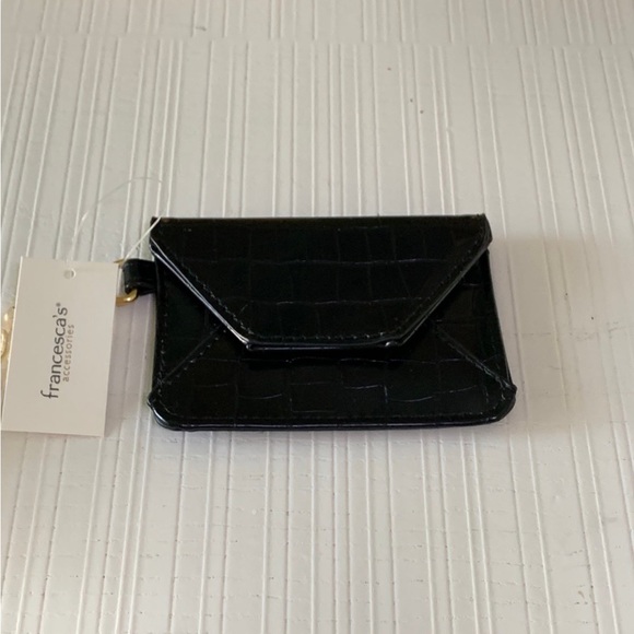 Francesca’s collections Mandy Croc Embossed Envelope Key Ring in black color - Picture 6 of 12